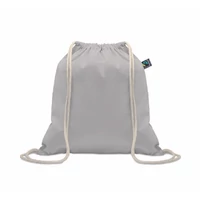 Kép 1/5 - OSOLE DRAW COLOUR Fairtrade zsinóros táska 180 g, szürke