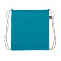Kép 3/5 - OSOLE DRAW COLOUR Fairtrade zsinóros táska 180 g, türkiz