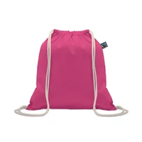 Kép 1/5 - OSOLE DRAW COLOUR Fairtrade zsinóros táska 180 g, fukszia