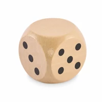 Kép 1/8 - DADO Schima fa dobókocka 5 cm, fa