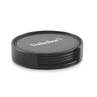 Kép 2/5 - POSA SET 4 db-os PU poháralátét készlet, fekete
