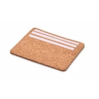 Kép 1/7 - WALLK RFID parafa kártyatartó, bézs