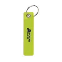 Kép 2/3 - KEYFLECT Fényvisszaverő kulcstartó, PVC, neonsárga