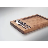 Kép 3/6 - NUTPLATE Akáciafa diótörő készlet, fa