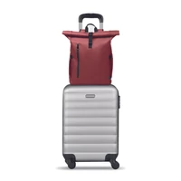 Kép 8/12 - BANGKOK ROLL Rolltop laptop hátizsák 600D, bordó