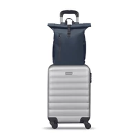 Kép 9/11 - BANGKOK ROLL Rolltop laptop hátizsák 600D, kék