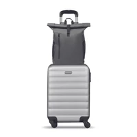 Kép 10/13 - BANGKOK ROLL Rolltop laptop hátizsák 600D, kőszürke