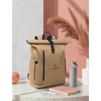 Kép 6/13 - BANGKOK ROLL Rolltop laptop hátizsák 600D, khaki