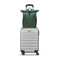 Kép 9/11 - BANGKOK ROLL Rolltop laptop hátizsák 600D, sötétzöld
