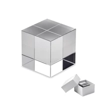 Kép 1/7 - KUBEWARD Kocka üveg díj/emlékplakett, áttetsző