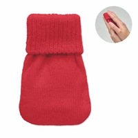 Kép 1/7 - WARMMUFF Kötött poliészter kézmelegítő, piros