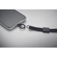 Kép 4/7 - NONETTE WRIST RPET zsinór telefontartó pánt, fekete