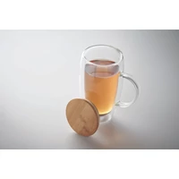 Kép 5/6 - TEROL Dupla falú üvegbögre 450ml, áttetsző