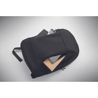 Kép 9/9 - KOROVIN 15 col puha PU laptop hátizsák, fekete