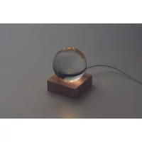Kép 3/7 - LIGHT LED üveggömb, fa