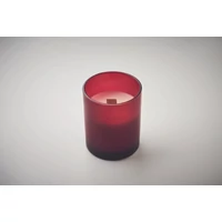 Kép 2/5 - KIVAS WOOD Növényi viaszgyertya 80 g, bordó