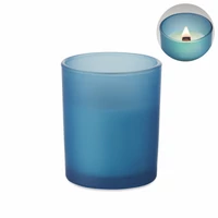 Kép 4/6 - KIVAS WOOD Növényi viaszgyertya 80 g, kék