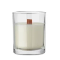 Kép 7/8 - KIVAS WOOD Növényi viaszgyertya 80 g, áttetsző