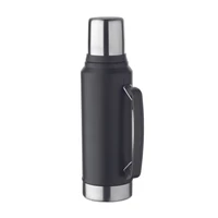 Kép 1/7 - NYIMA Duplafalú palack 1 l, fekete