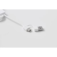 Kép 3/4 - ICAB 2 az 1-ben C típusú töltőkábel, fehér