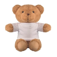 Kép 2/4 - JACKIE Plüss mackó pólóval 23 cm, fehér
