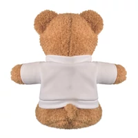 Kép 3/4 - JACKIE Plüss mackó pólóval 23 cm, fehér