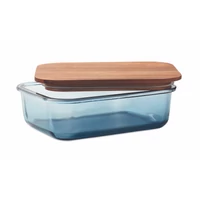 Kép 3/4 - VITRIO LUNCH Üveg uzsonnásdoboz 800 ml, áttetsző kék