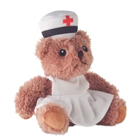 Kép 2/4 - NURSE Plüss mackó nővér, fehér