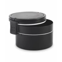 Kép 3/9 - ENSALA PP kétszintes ételdoboz 950 ml, fekete
