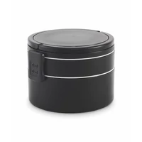 Kép 1/9 - ENSALA PP kétszintes ételdoboz 950 ml, fekete