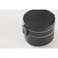 Kép 5/9 - ENSALA PP kétszintes ételdoboz 950 ml, fekete