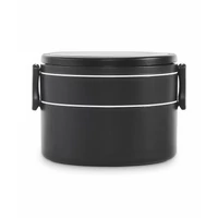 Kép 7/9 - ENSALA PP kétszintes ételdoboz 950 ml, fekete