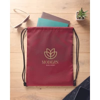 Kép 5/7 - DAYKIT Húzózsinóros táska, 420D RPET, bordó