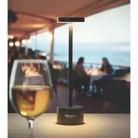 Kép 3/10 - BISTRO Alumínium asztali lámpa, fekete