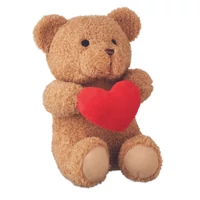 Kép 2/6 - SNUGGLE Plüss mackó szívvel 23 cm, piros