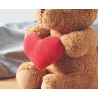 Kép 6/6 - SNUGGLE Plüss mackó szívvel 23 cm, piros