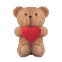 Kép 1/6 - SNUGGLE Plüss mackó szívvel 23 cm, piros
