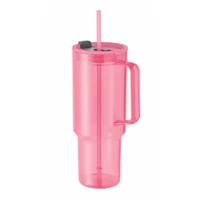 Kép 2/5 - MUGORA RPET pohár 1200 ml, áttetsző rózsaszín