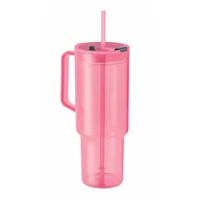 Kép 1/5 - MUGORA RPET pohár 1200 ml, áttetsző rózsaszín