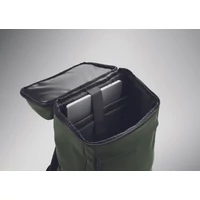 Kép 3/7 - BOULDER 15 colos PU laptop hátizsák, sötétzöld