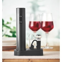 Kép 4/7 - VINO SET Elektromos bornyitó készlet, fekete