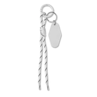 Kép 1/3 - KEYBRAID Fonott zsinóros kulcstartó, fehér