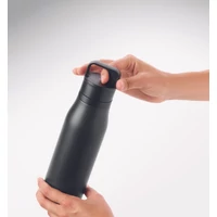 Kép 2/6 - EMPIRE Duplafalú palack 500 ml, fekete