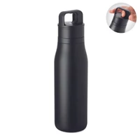 Kép 1/6 - EMPIRE Duplafalú palack 500 ml, fekete