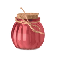 Kép 1/5 - PUMKIN Vaníliás növényi viaszgyertya, piros