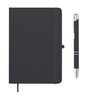 Kép 1/6 - ARCOPEN A5 újrahaszn. PU notesz szett, fekete