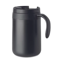 Kép 2/5 - CAFETITO Duplafalú bögre kávészűrővel, fekete
