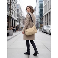 Kép 5/5 - SLING Nylon keresztpántos táska, khaki