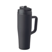 Kép 2/5 - ATLANTA Duplafalú pohár 900 ml, fekete