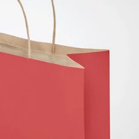 Kép 5/5 - PAPER TONE M Közepes papír ajándéktasak, piros
